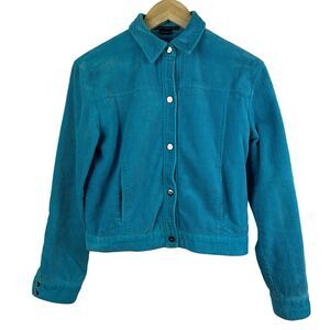 Ralph Lauren Golf Women's Green Cotton Corduroy Snap Front Jacket L